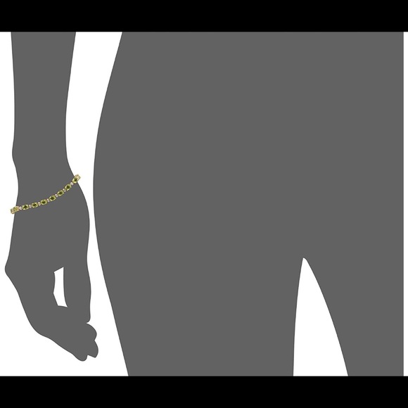 18k Yellow Gold-Plated Gemstone Tennis Bracelet - Picture 2 of 2